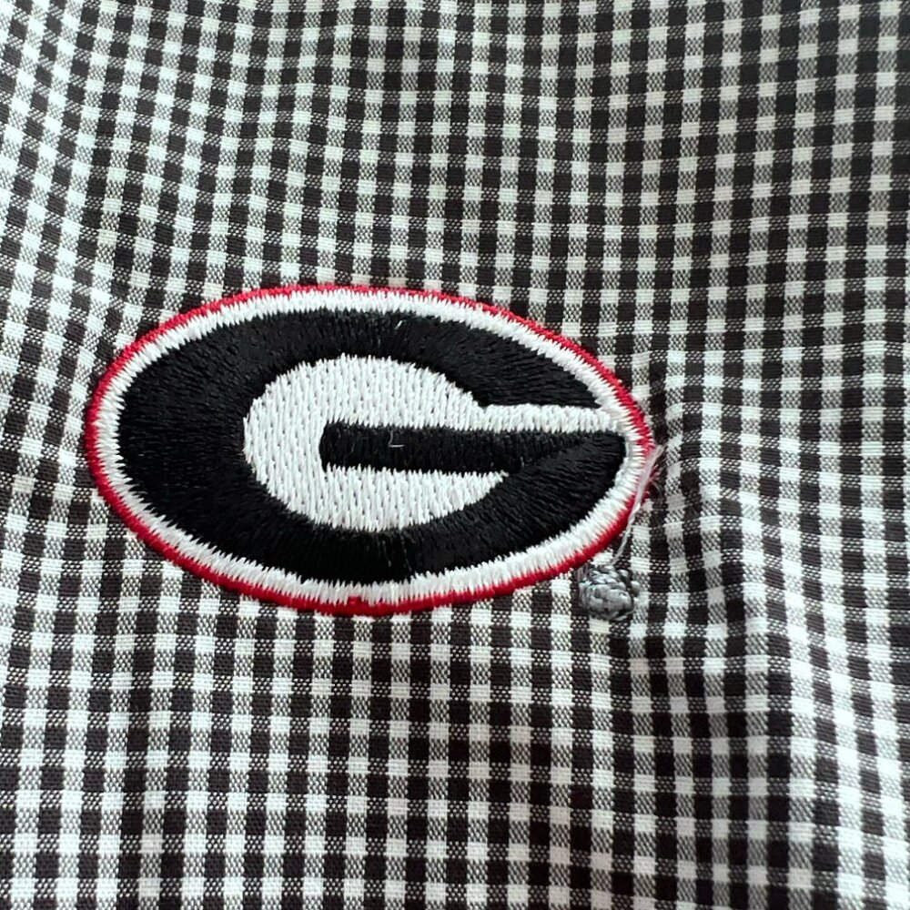 CUTTER & BUCK Ladies Georgia Bulldogs Logo Blouse Button Down Collar XS - Picture 2 of 5